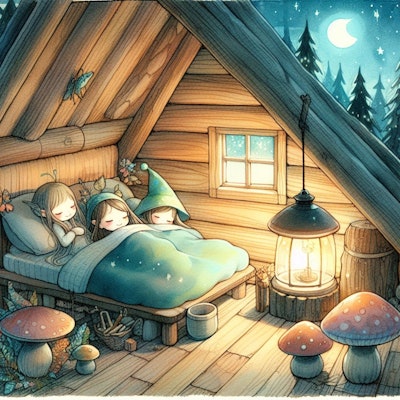 冬の夜に眠る妖精さんたち