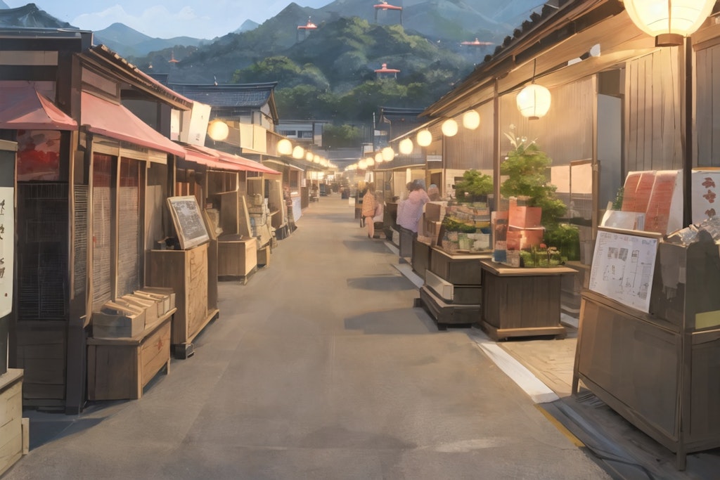 背景　お店横丁