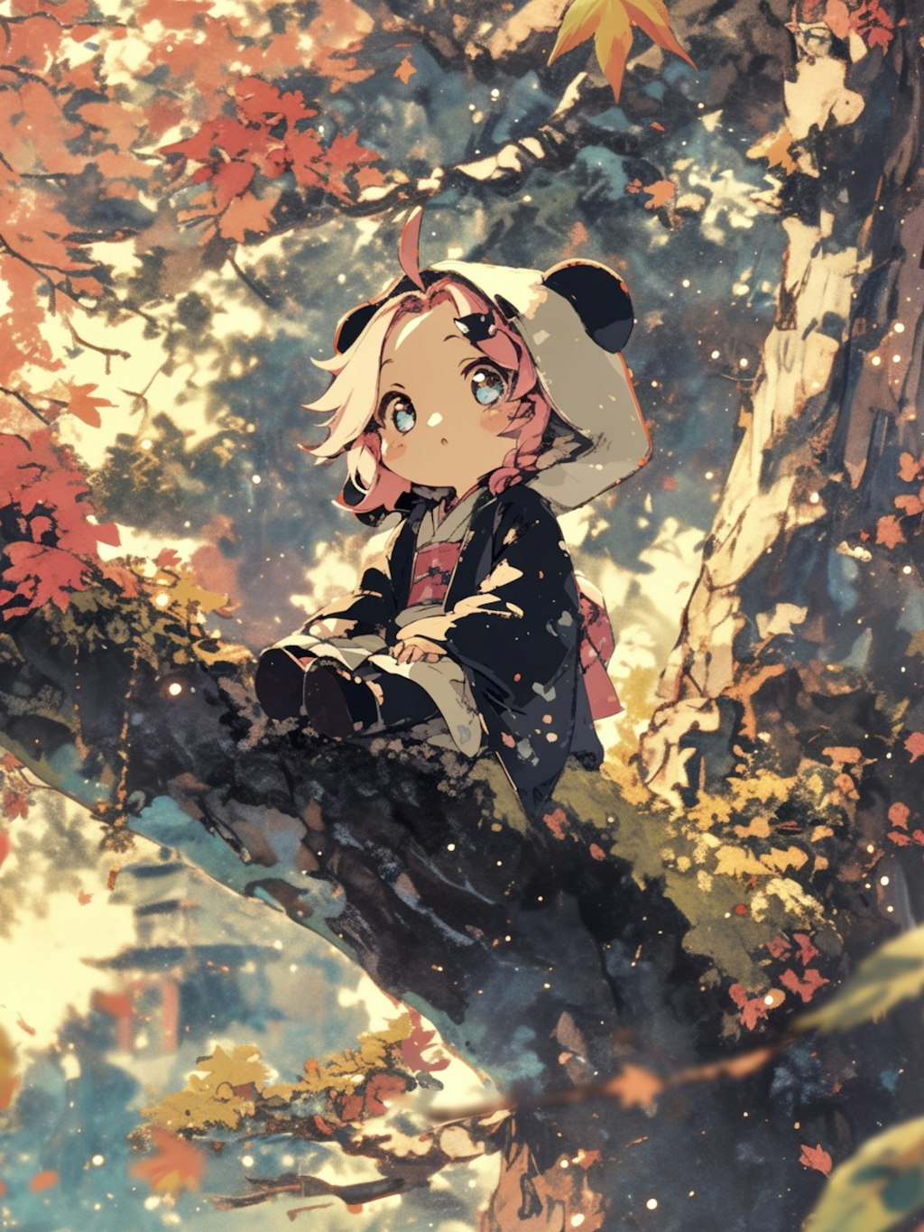 チビくま娘✖︎紅葉🍁🐾