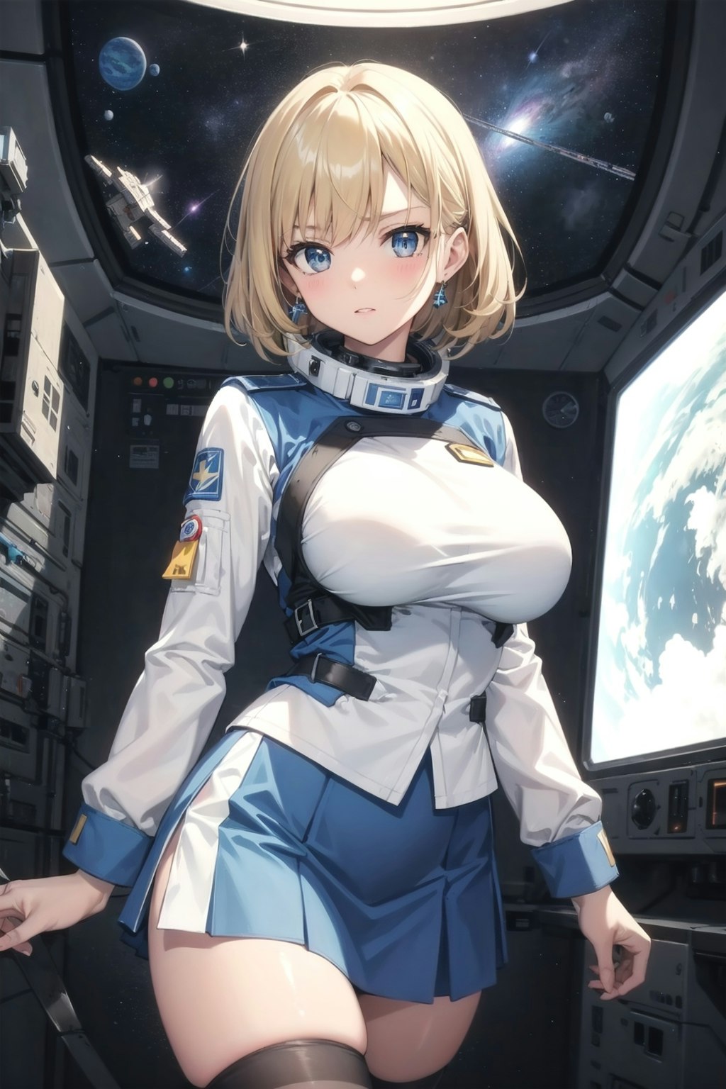 宇宙ステーションの美女