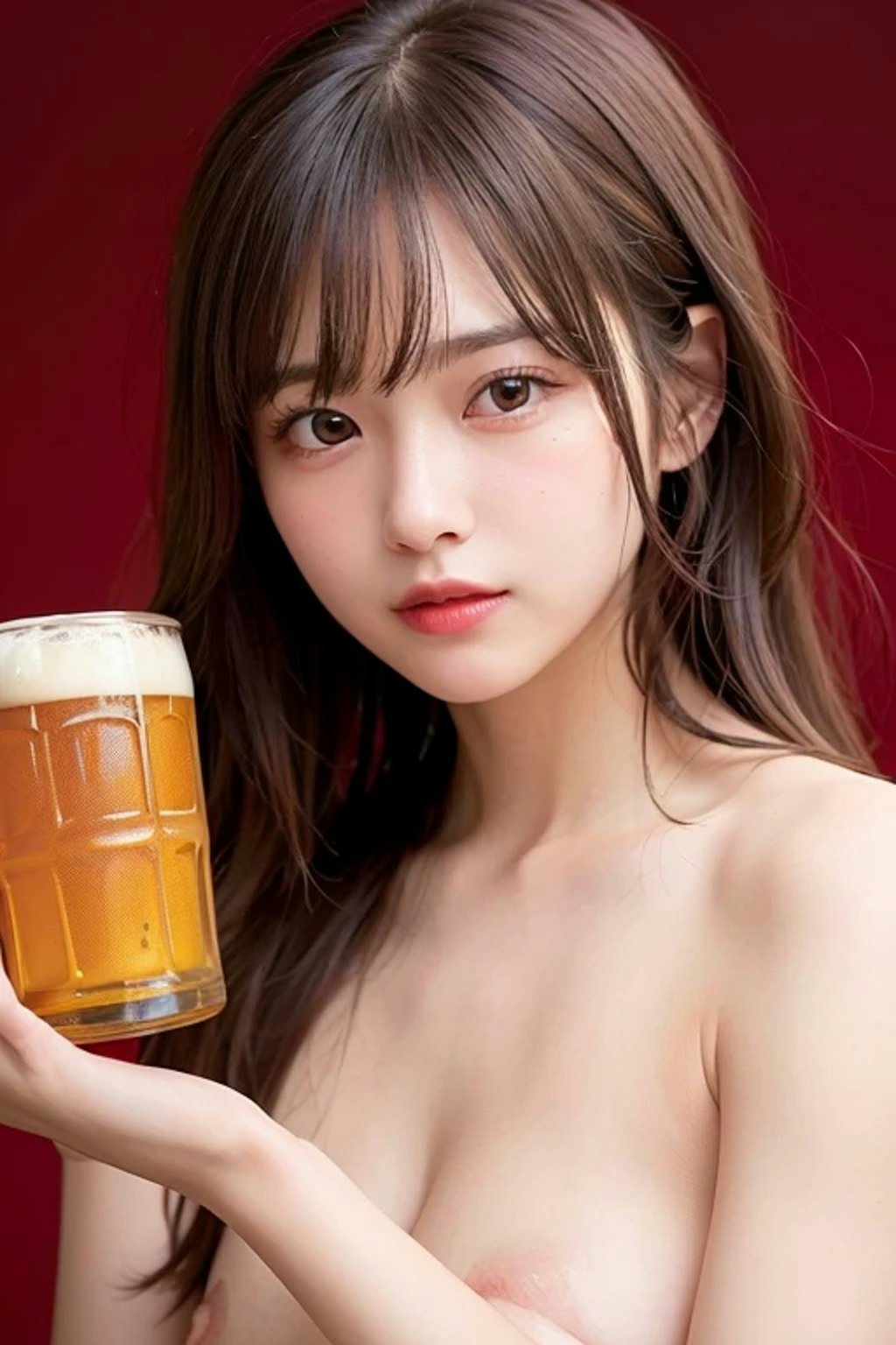 美女とビール