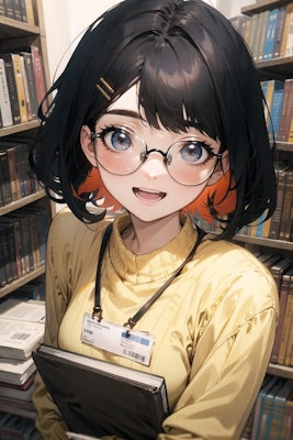 眼鏡っ娘図書館員
