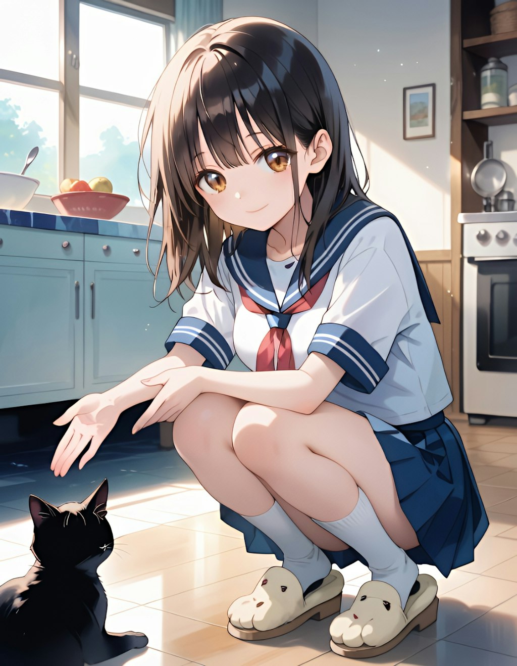 猫と暮らす少女