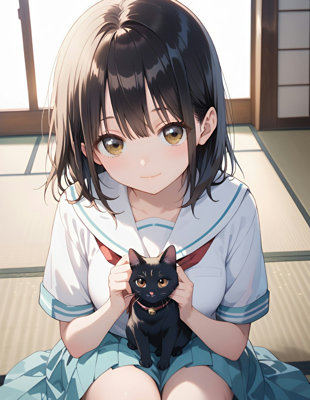 猫と暮らす少女