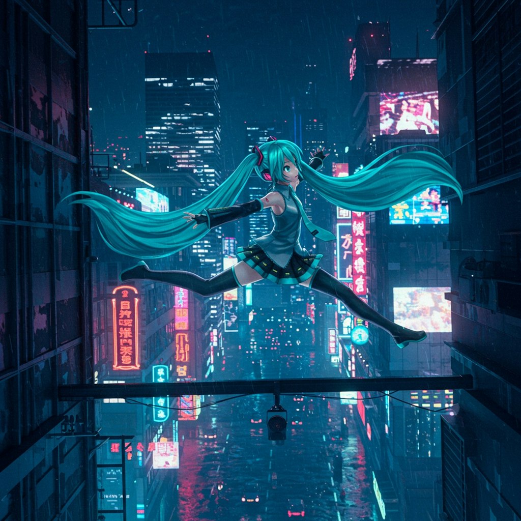 スパイダーマンごっこする初音ミク