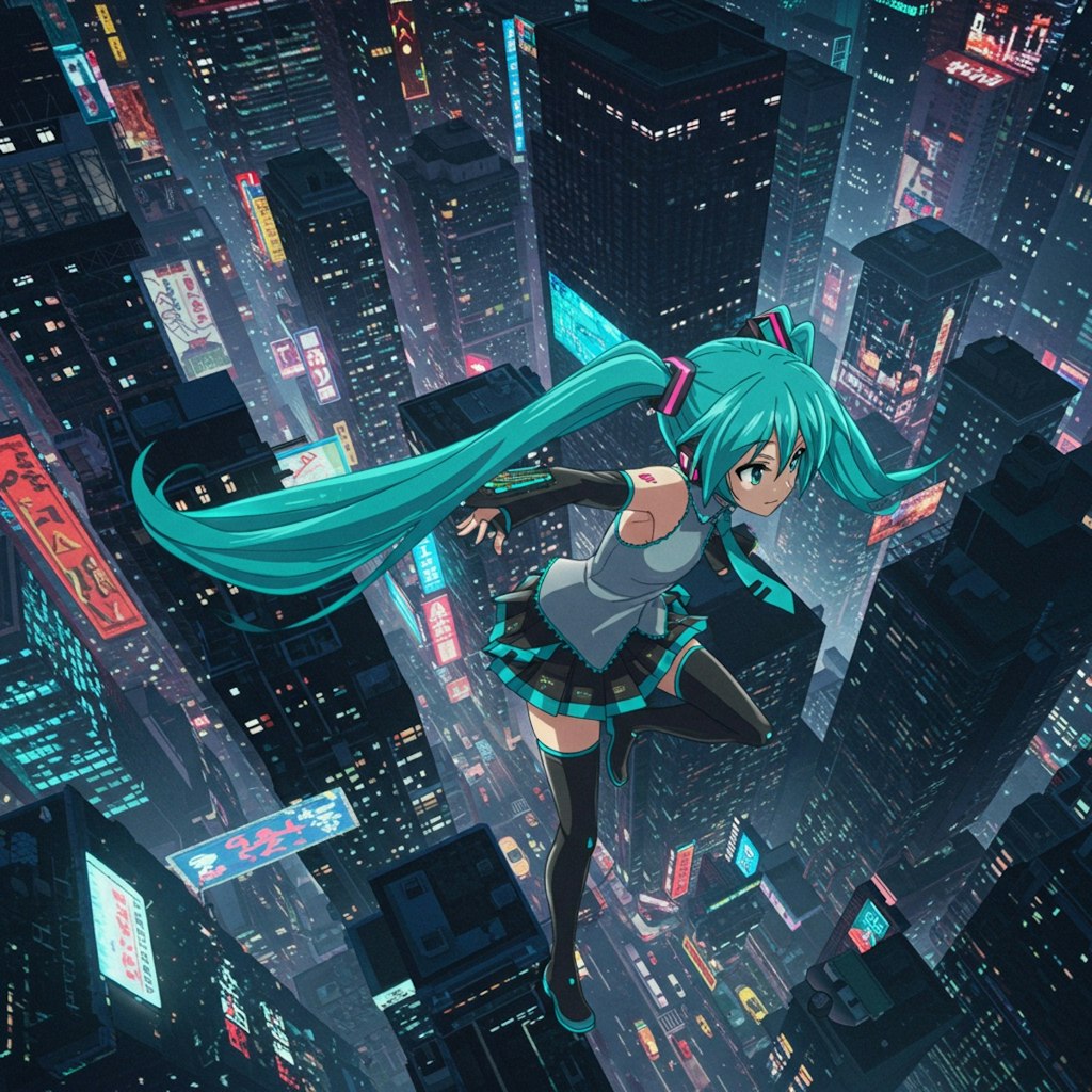 スパイダーマンごっこする初音ミク