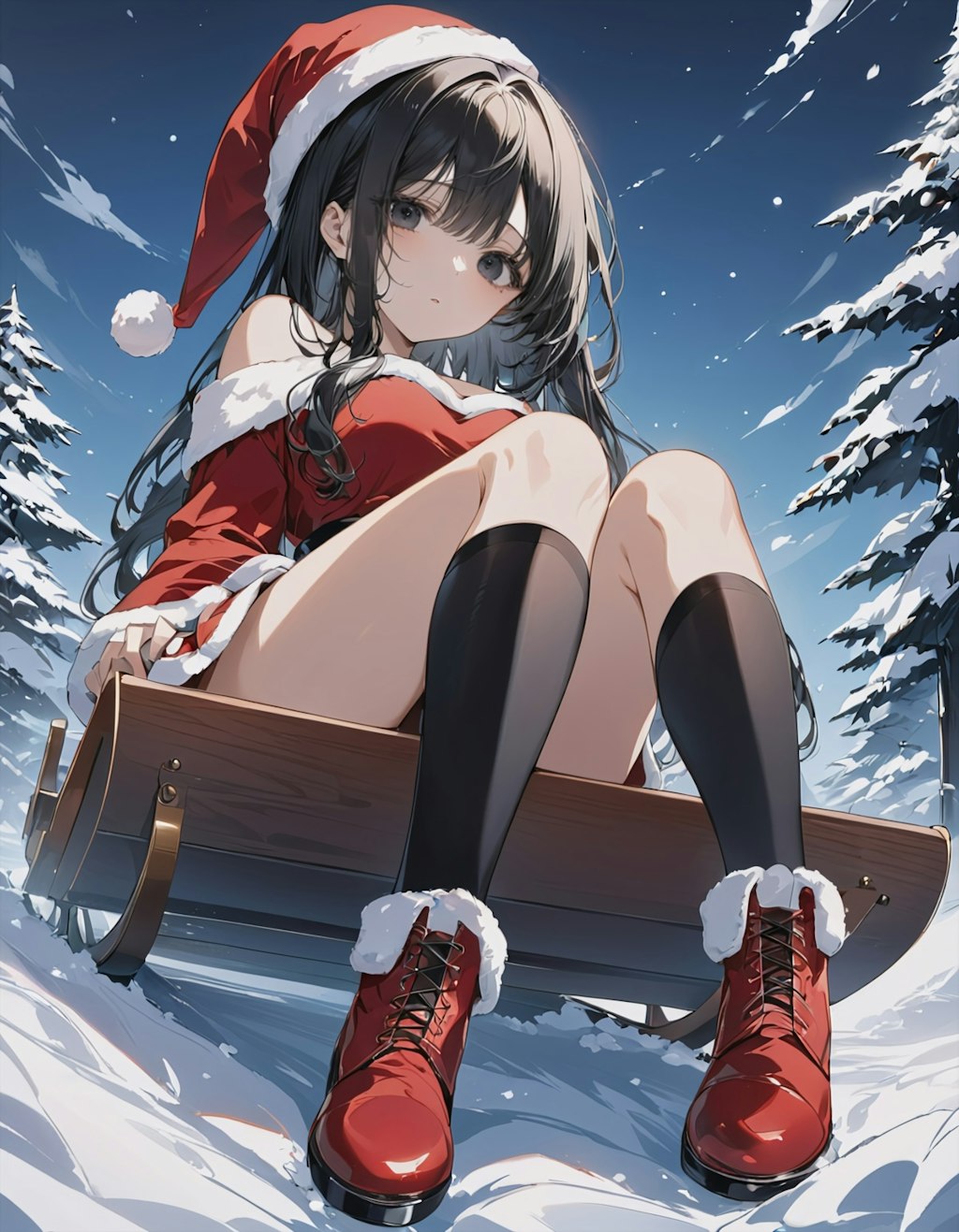 てんちょー。クリスマスの制服ホントにこれ着るんすかー