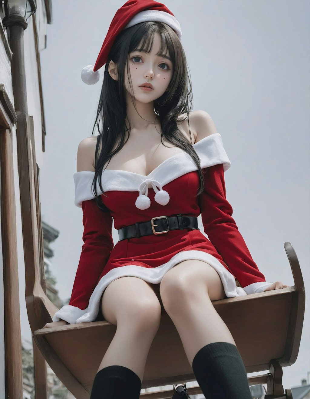 てんちょー。クリスマスの制服ホントにこれ着るんすかー