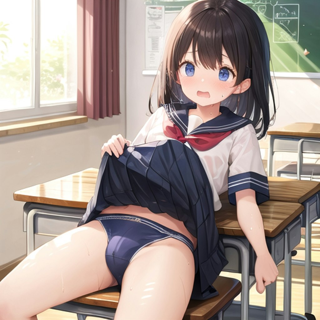 パンチラ女学生