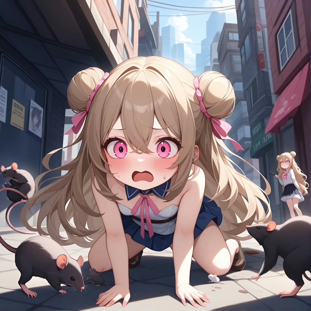 【🐀閲覧注意🐀】City Baby Attacked By Rats🐭