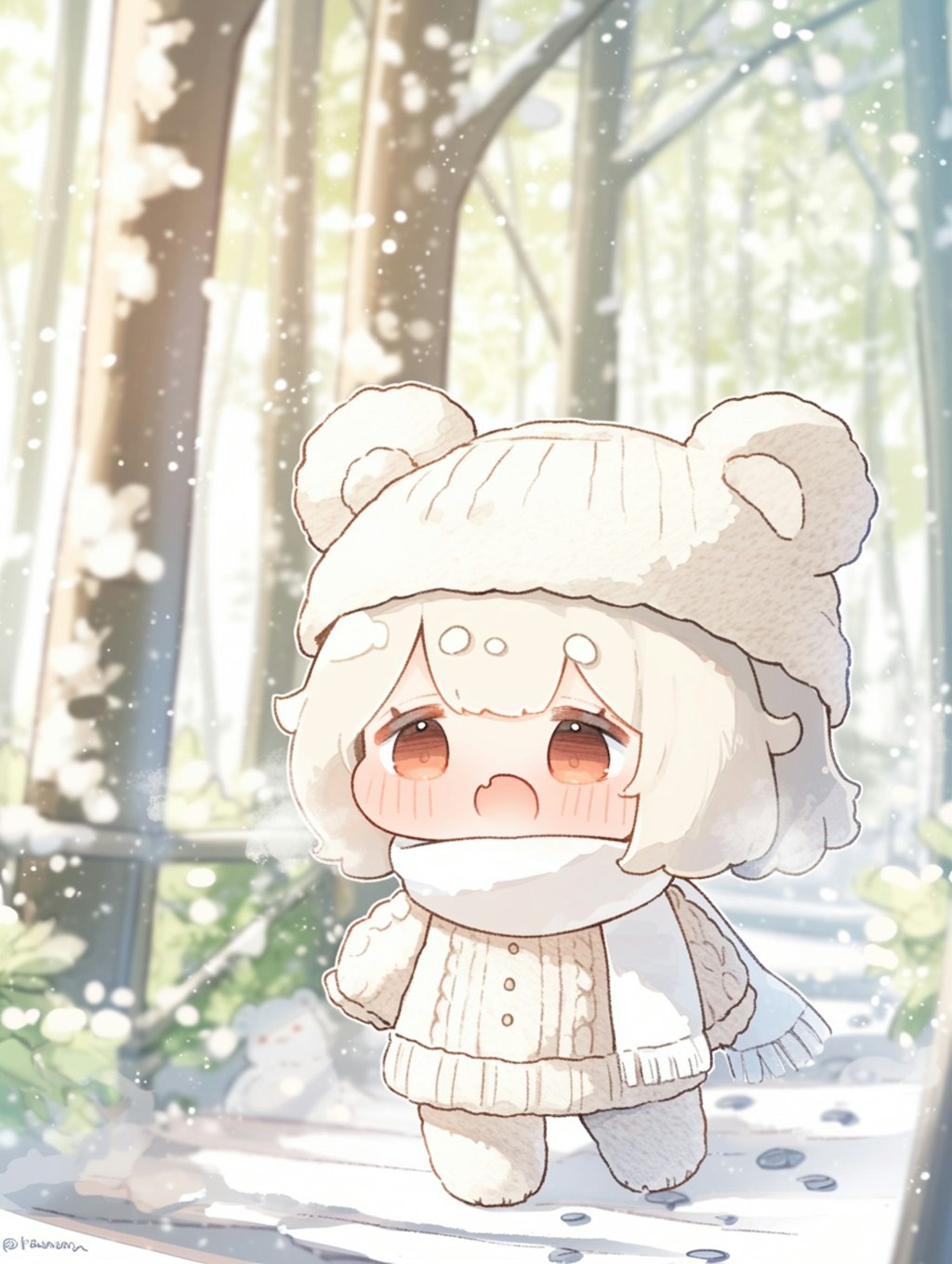 くま娘✖︎ニット帽🐾