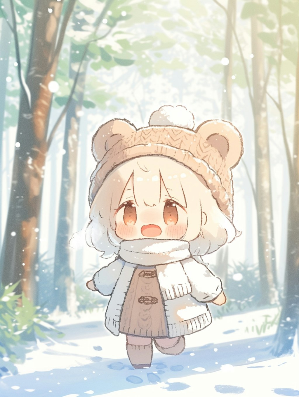 くま娘✖︎ニット帽🐾