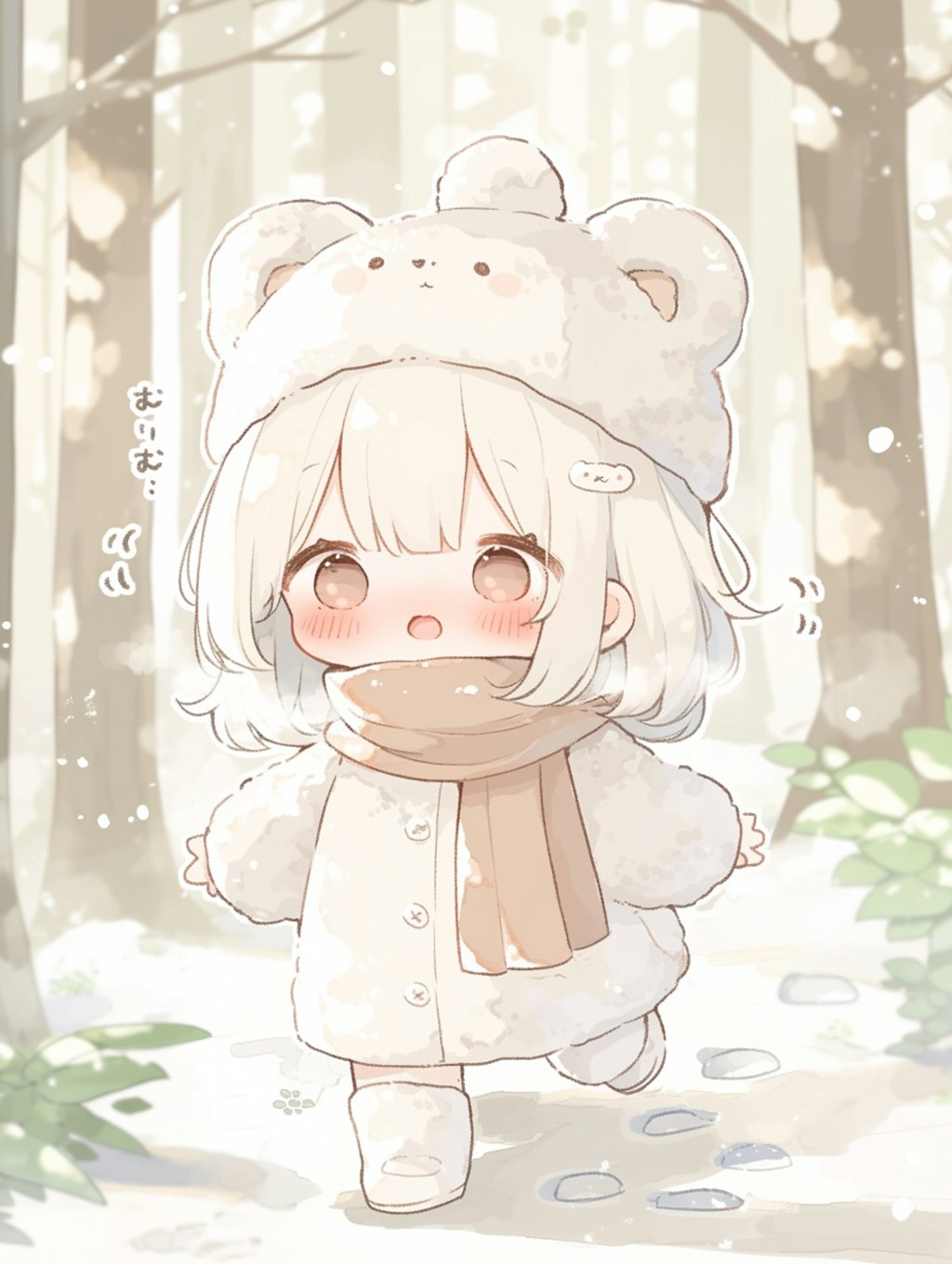 くま娘✖︎ニット帽🐾
