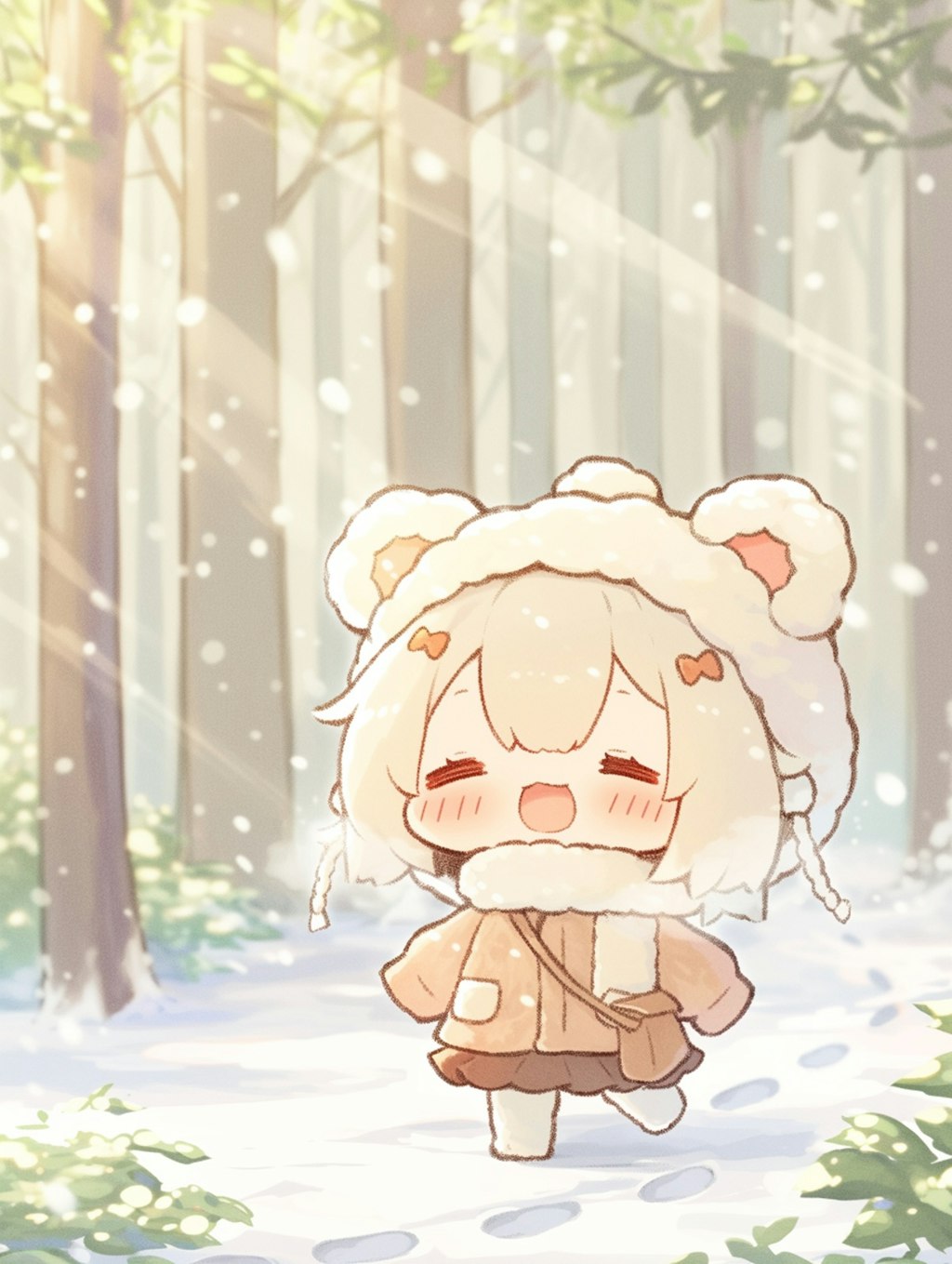 くま娘✖︎ニット帽🐾