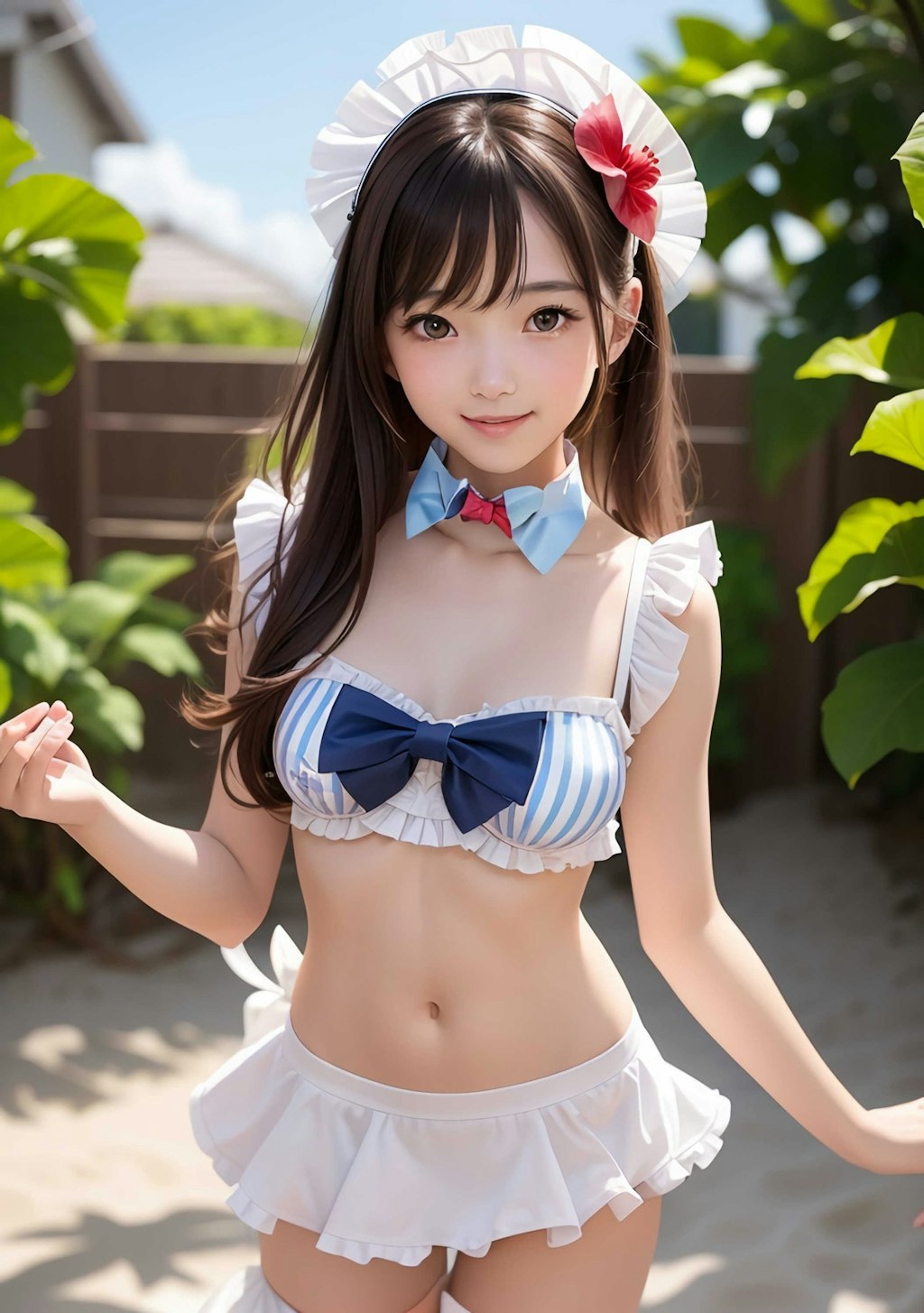 メイドさん海に行く