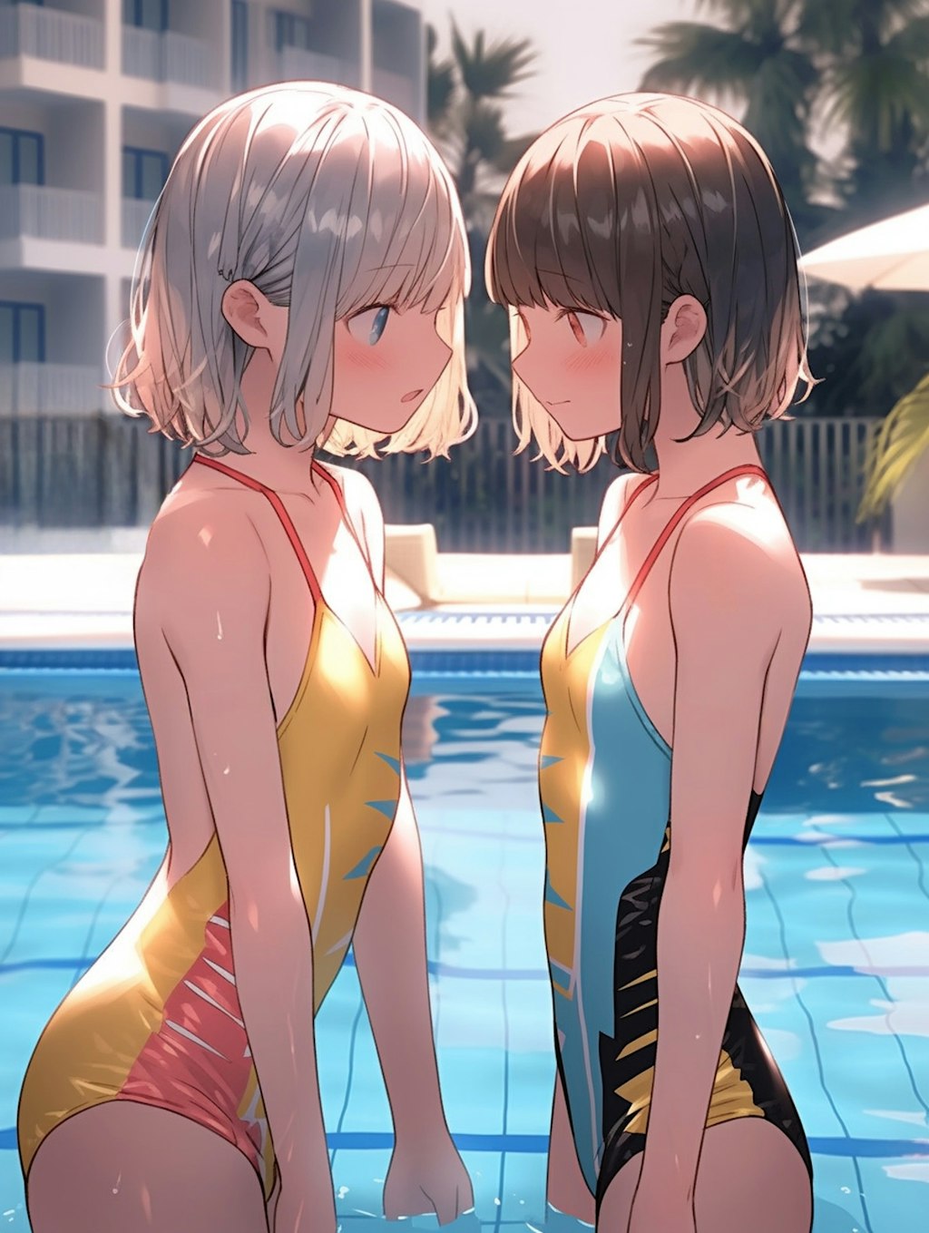 水着少女たち