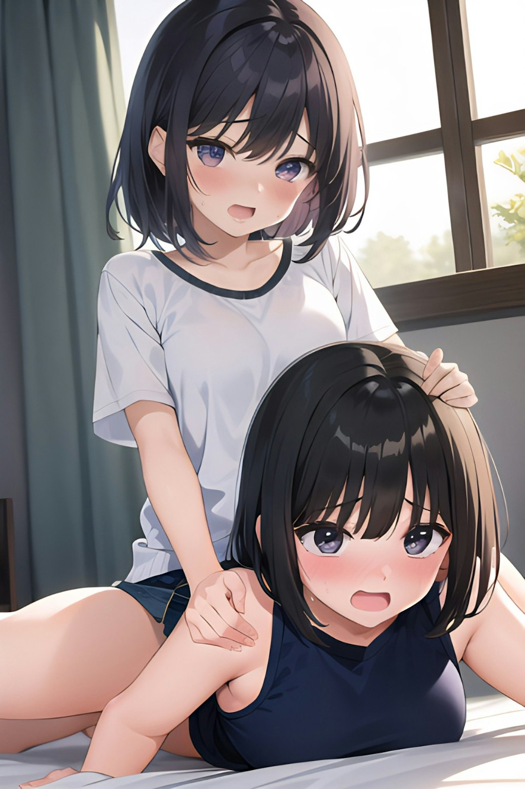 女の子２人のポーズ集