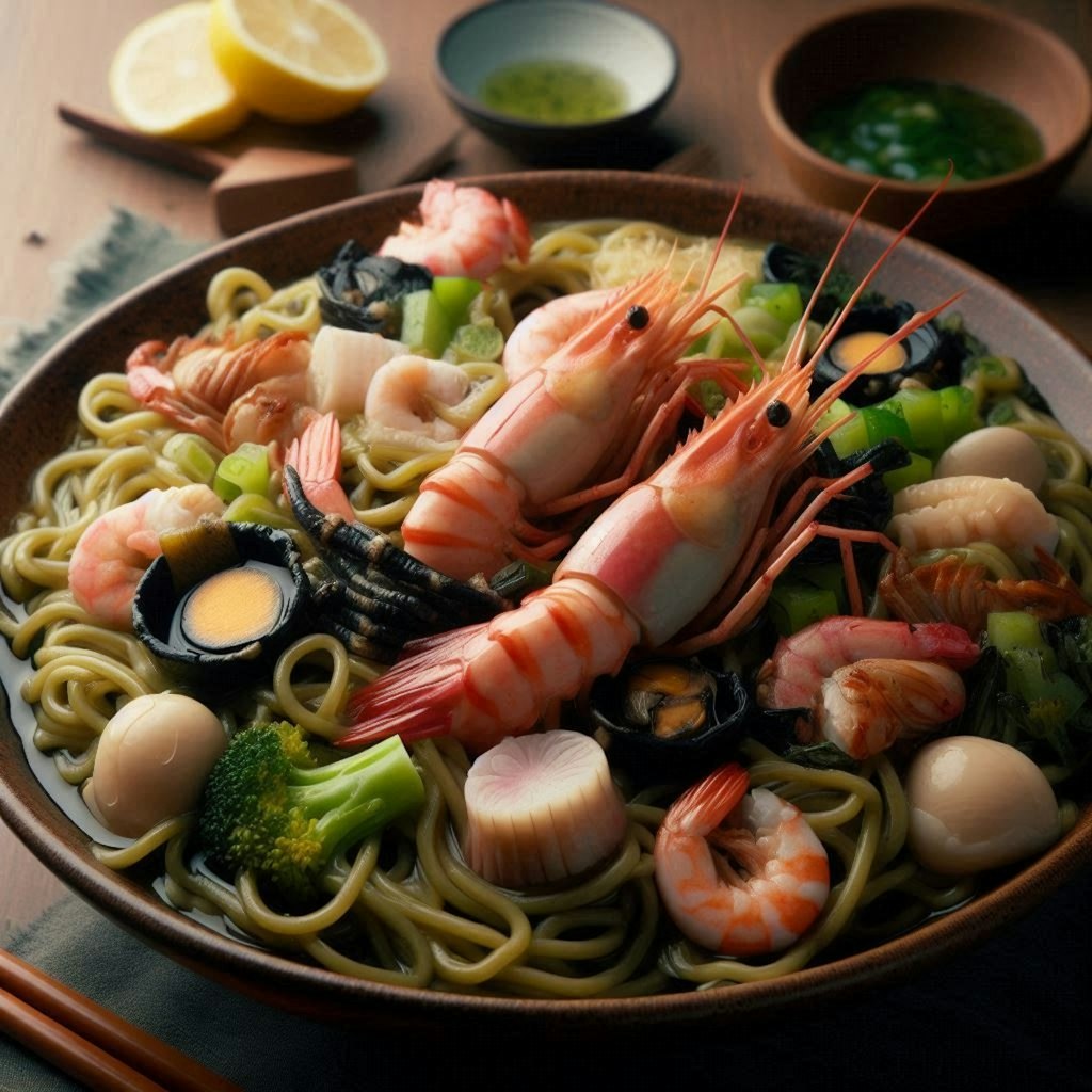 ごちゃごちゃseafood noodle