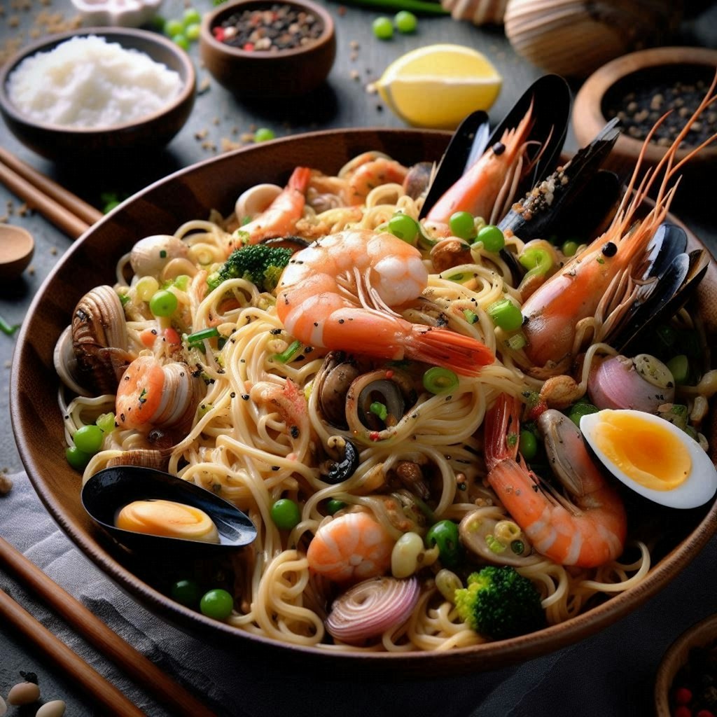 ごちゃごちゃseafood noodle