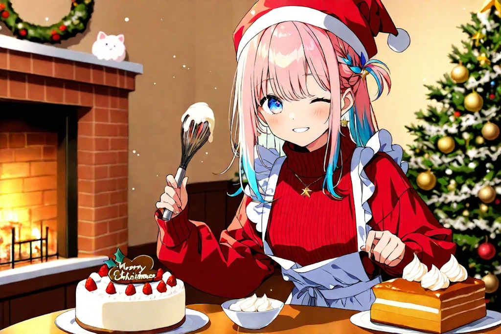 クリスマスケーキ作り