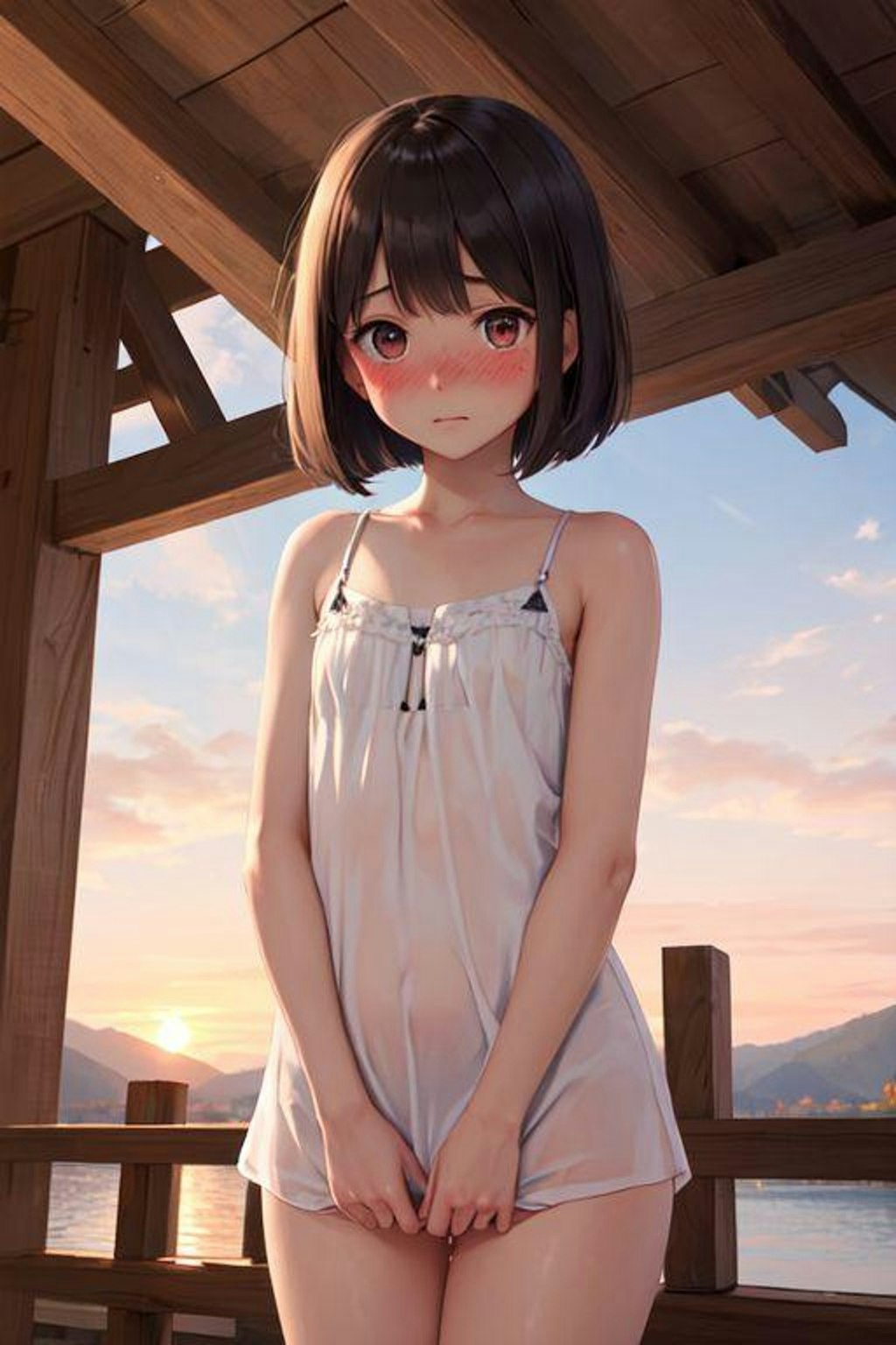 夕陽に映える少女9