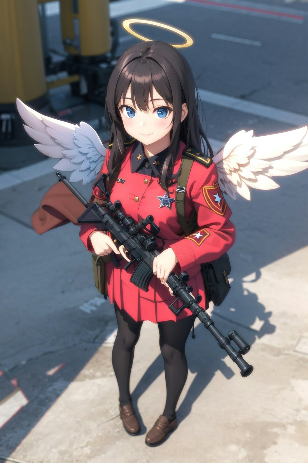 武装した天使の少女