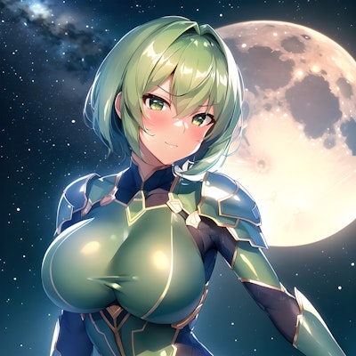 満月の夜に降臨した緑の女戦士