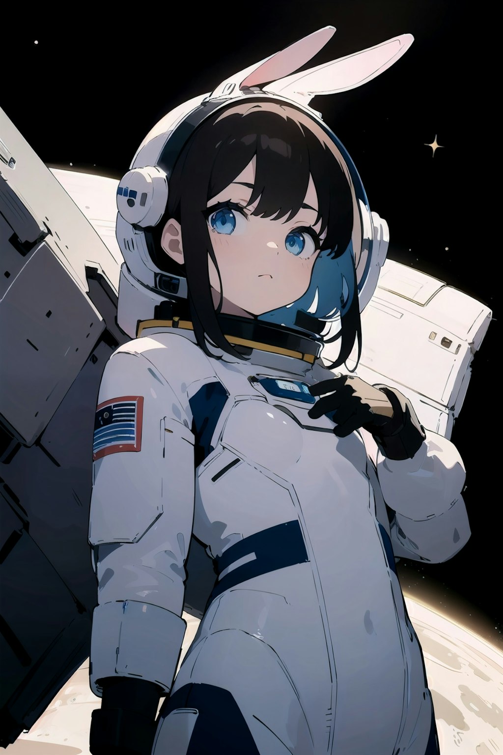 うさ耳アンテナの宇宙服