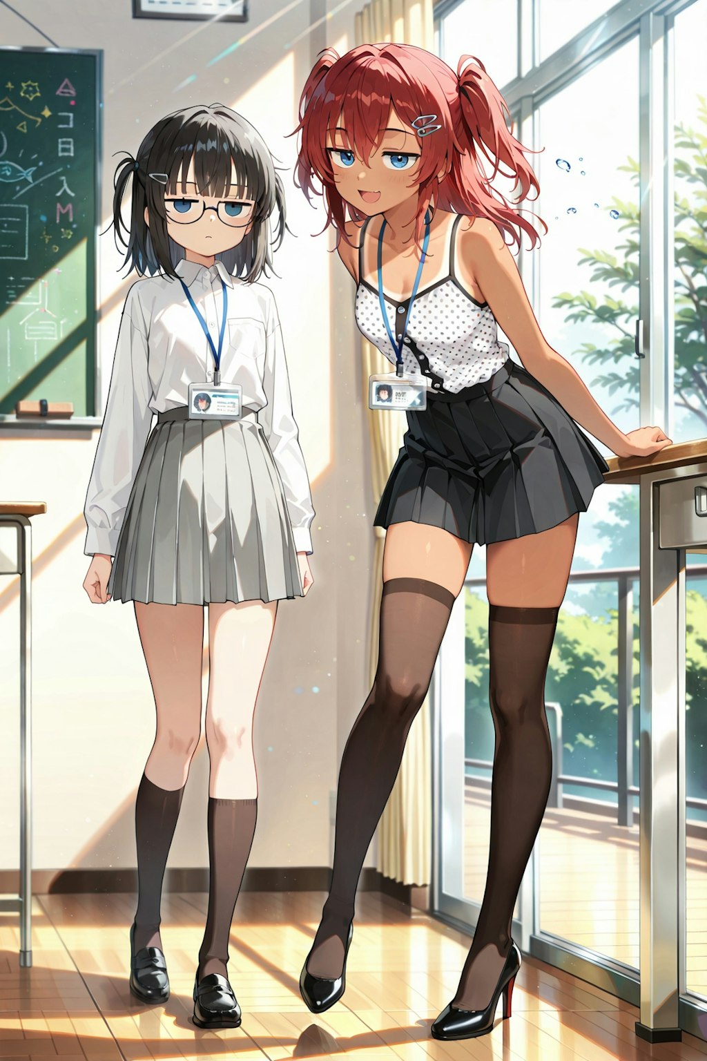 こなつちゃん、ジト目先生と色々チェーンジ！