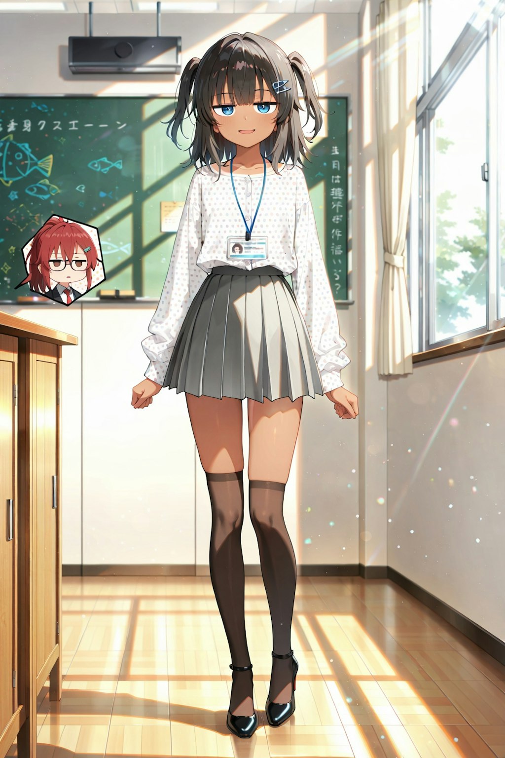 こなつちゃん、ジト目先生と色々チェーンジ！
