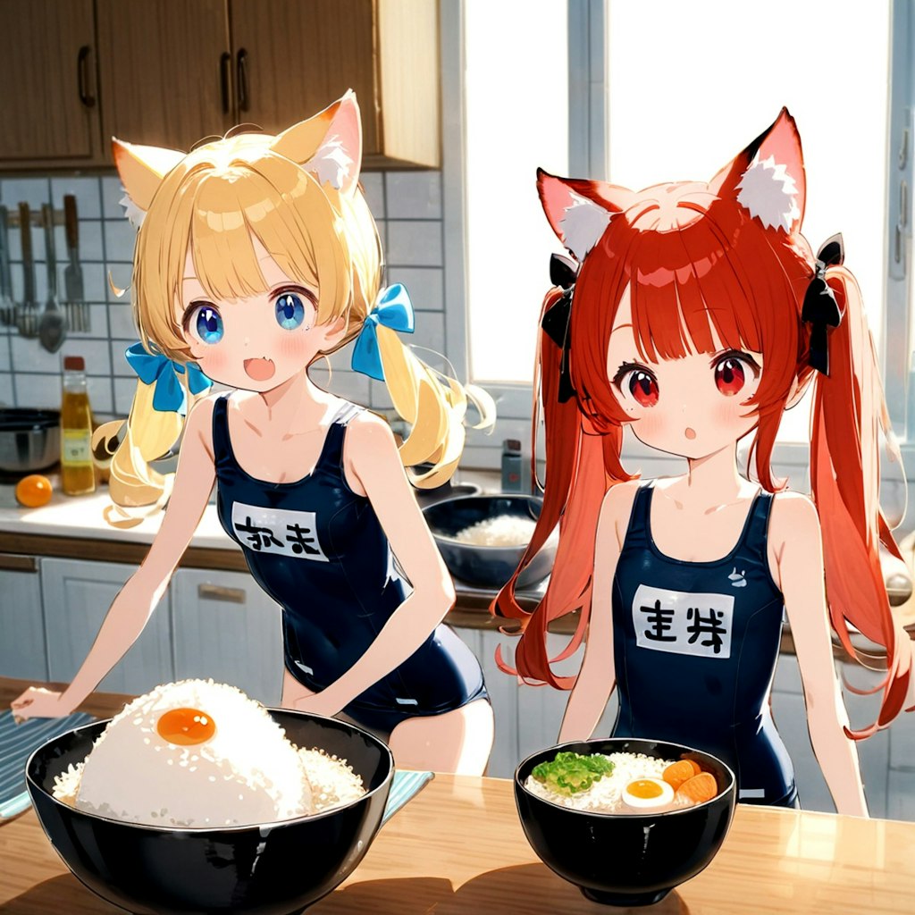 ツインテールとごあん🍚