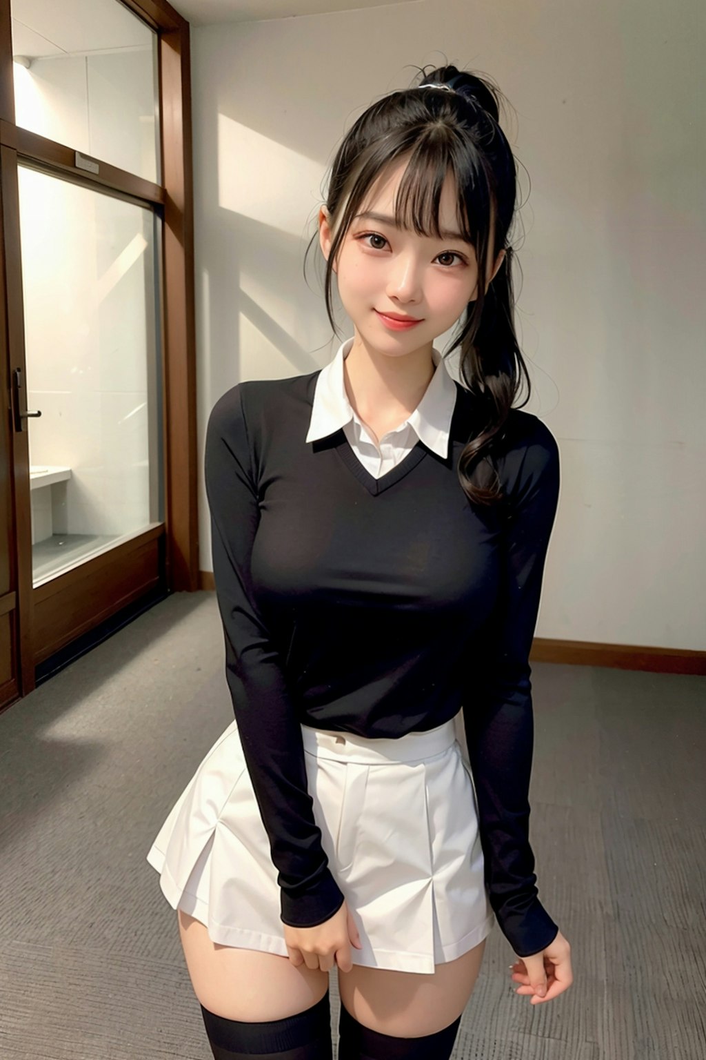 ニーハイ娘④　お兄ちゃん、早く「行こうよ