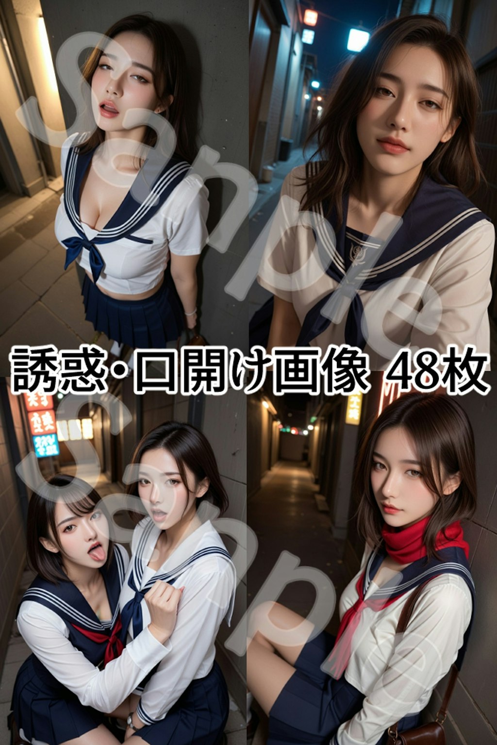 JK セーラー女子校生 精子まみれの日常 《夜の路地裏 編》