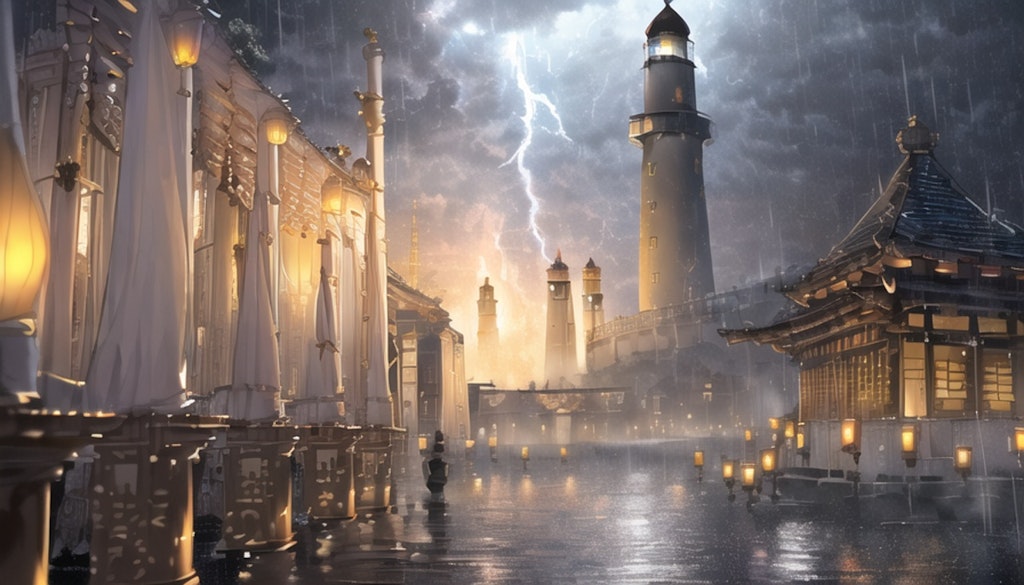 Palace in the storm