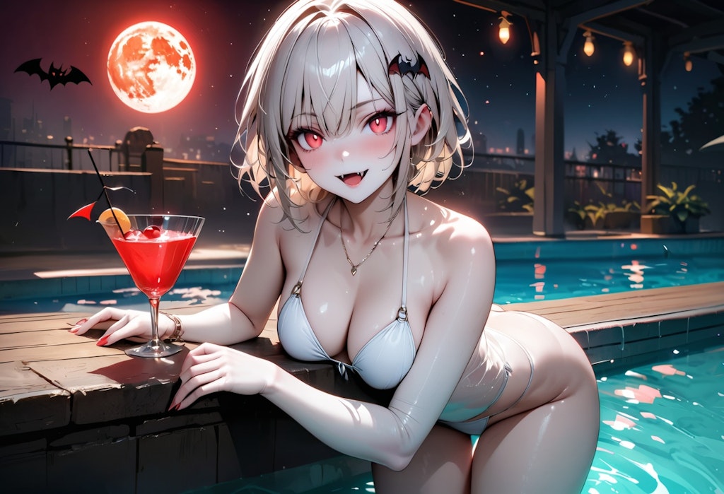 Enjoy the night pool