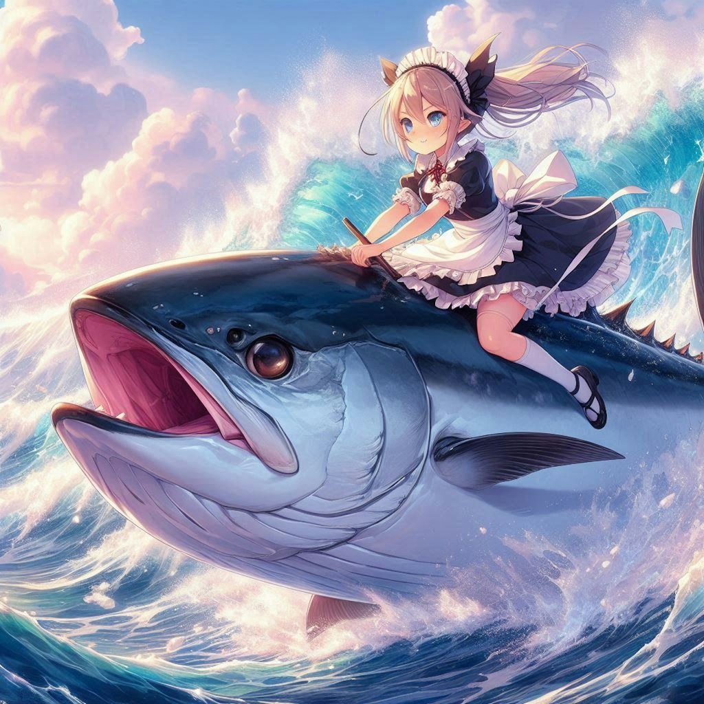 マグロ乗りのメイド
