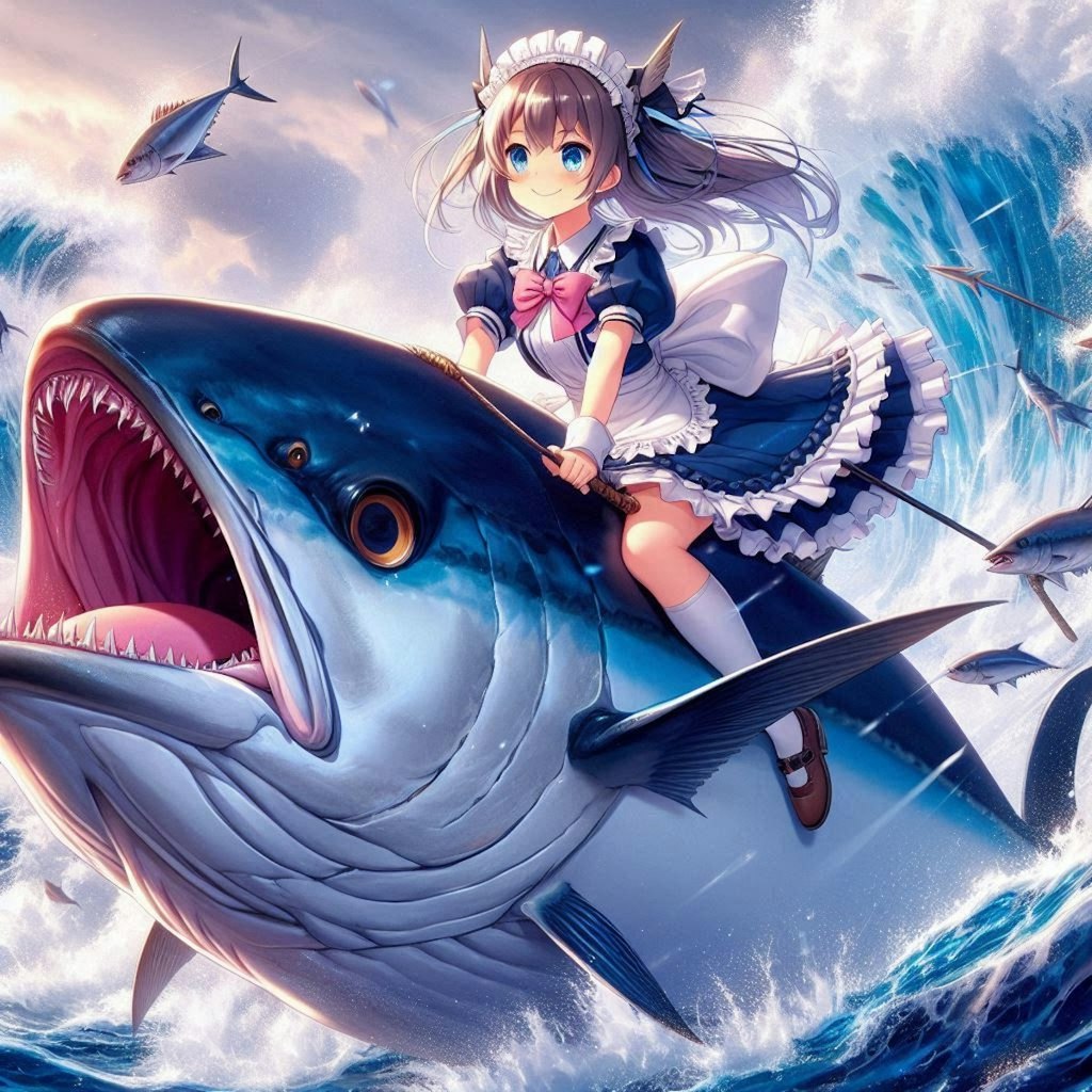 マグロ乗りのメイド