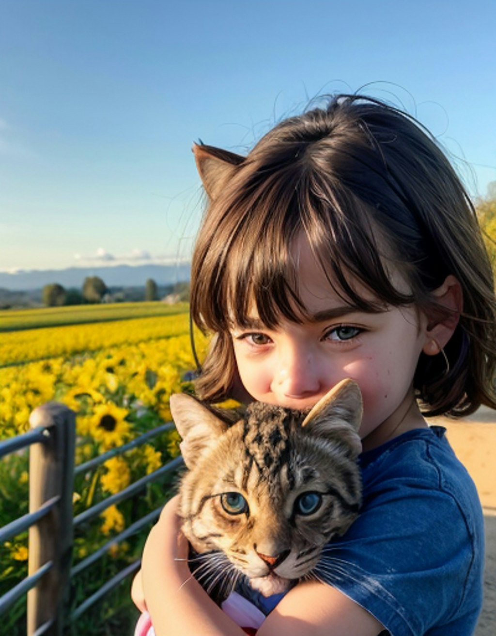 大きい猫が猫耳になった