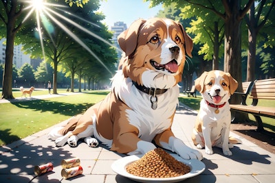 犬とピクニック