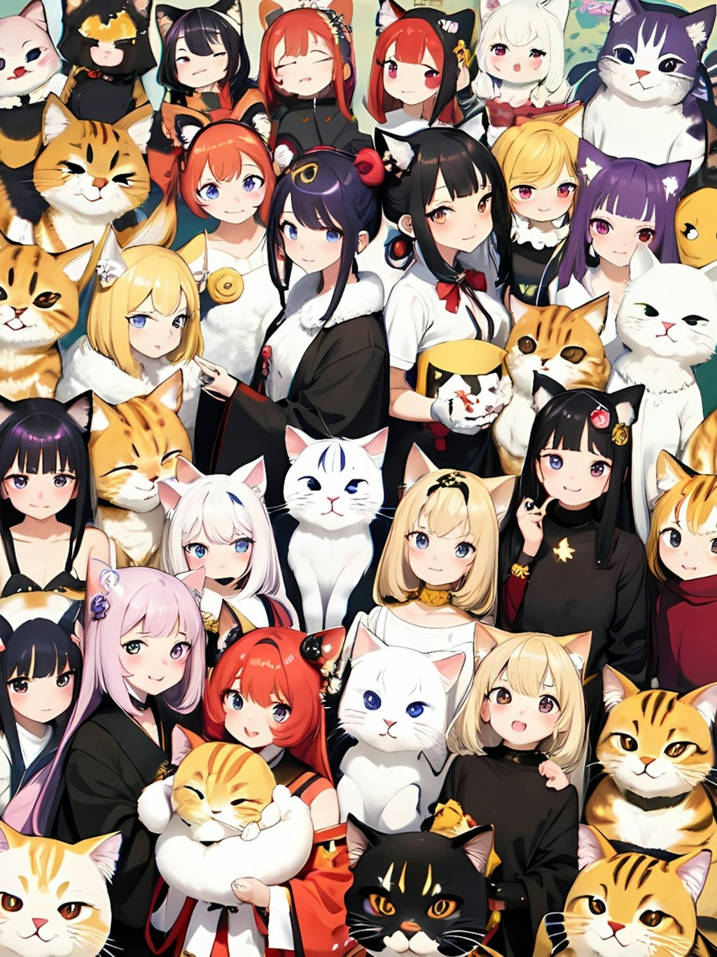 猫と女の子