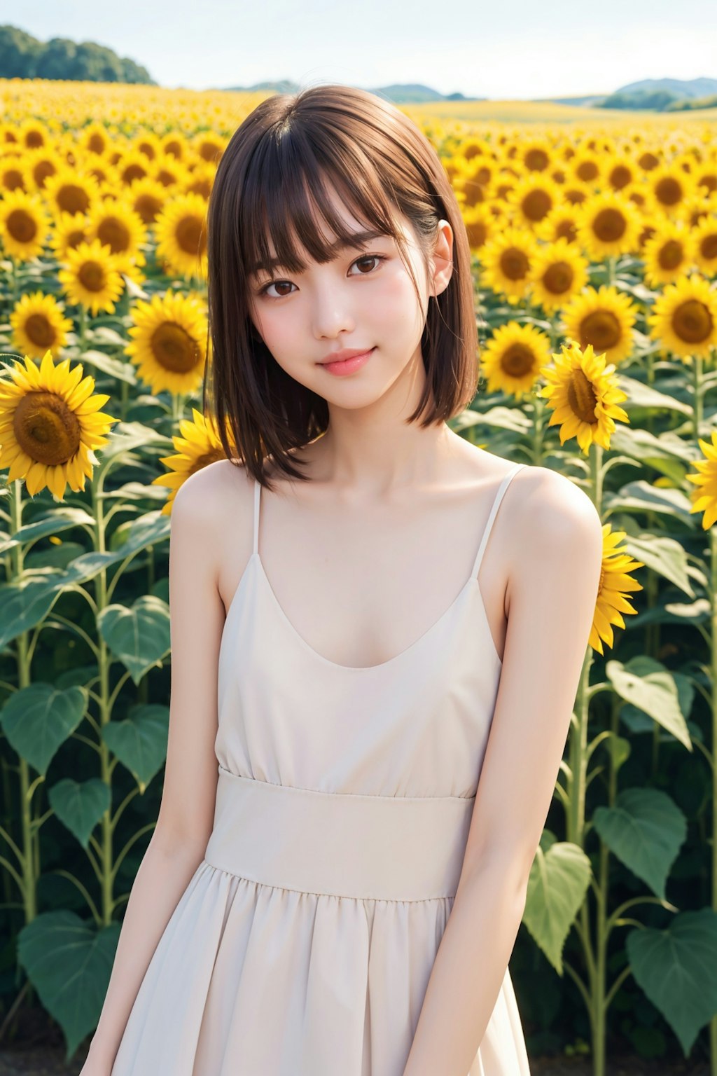 ひまわり畑（１人） No.1