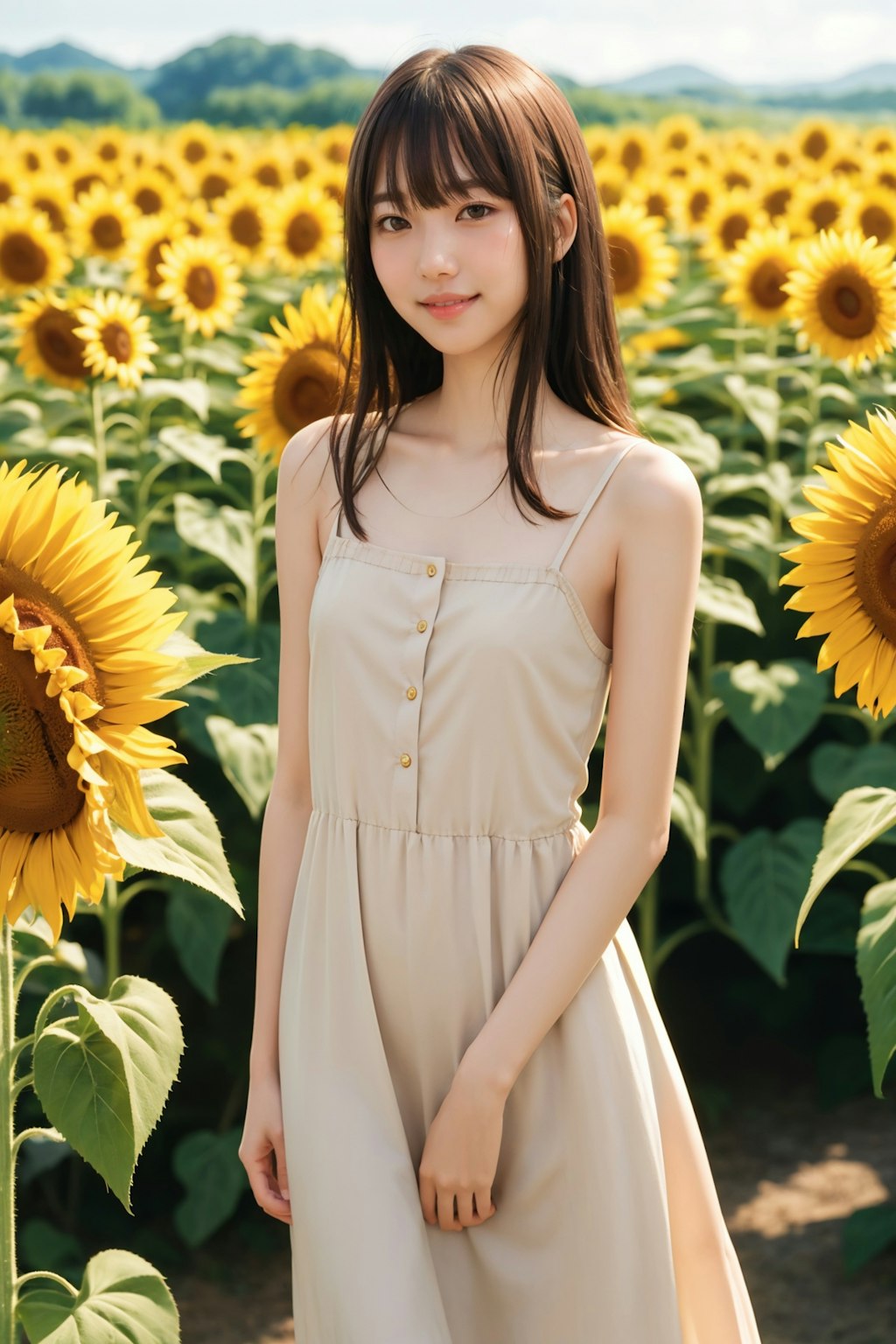 ひまわり畑（１人） No.1