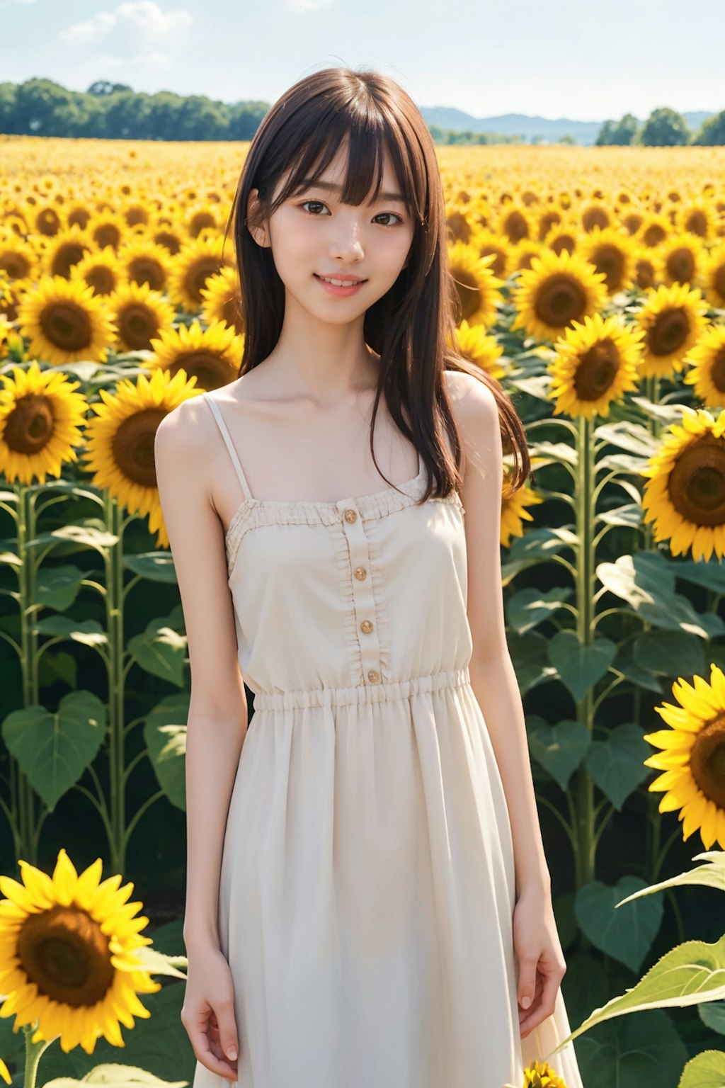 ひまわり畑（１人） No.1