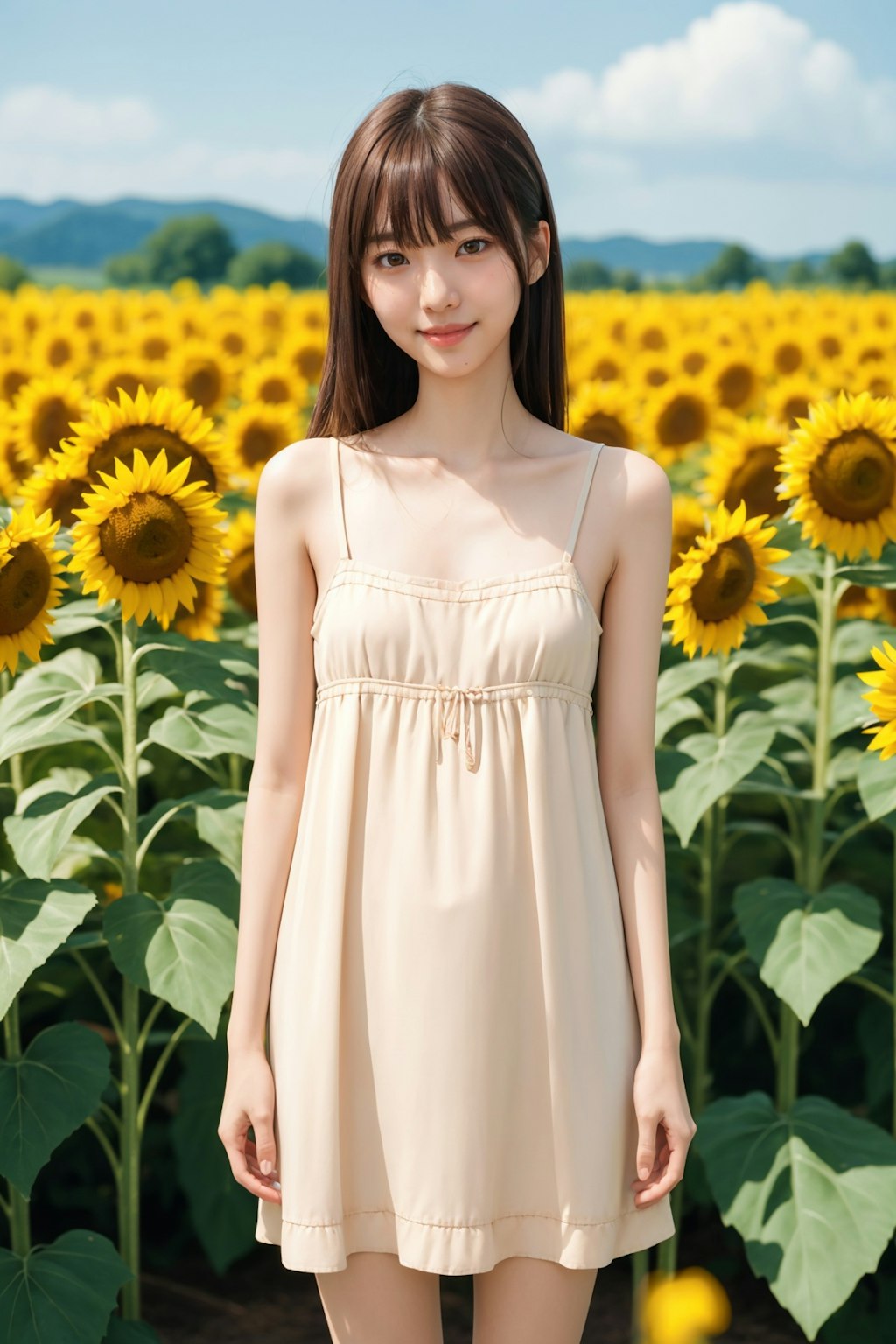 ひまわり畑（１人） No.1