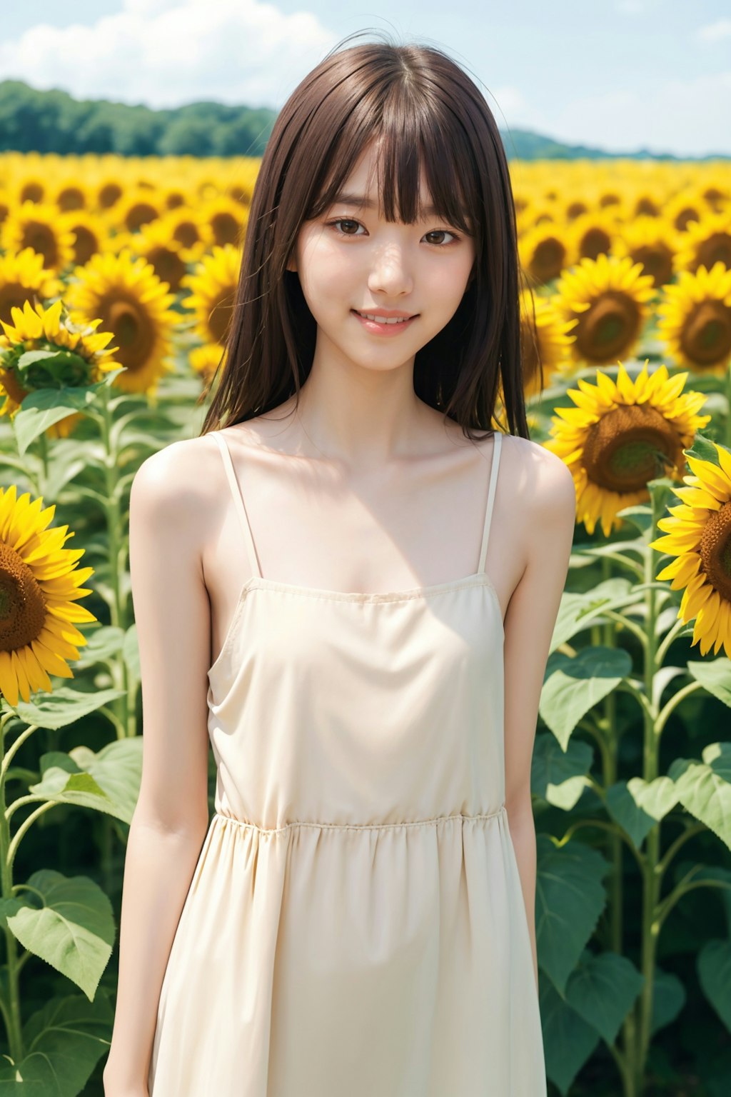 ひまわり畑（１人） No.1