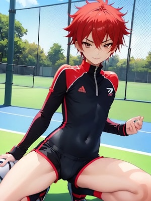 テニス少年　【赤】