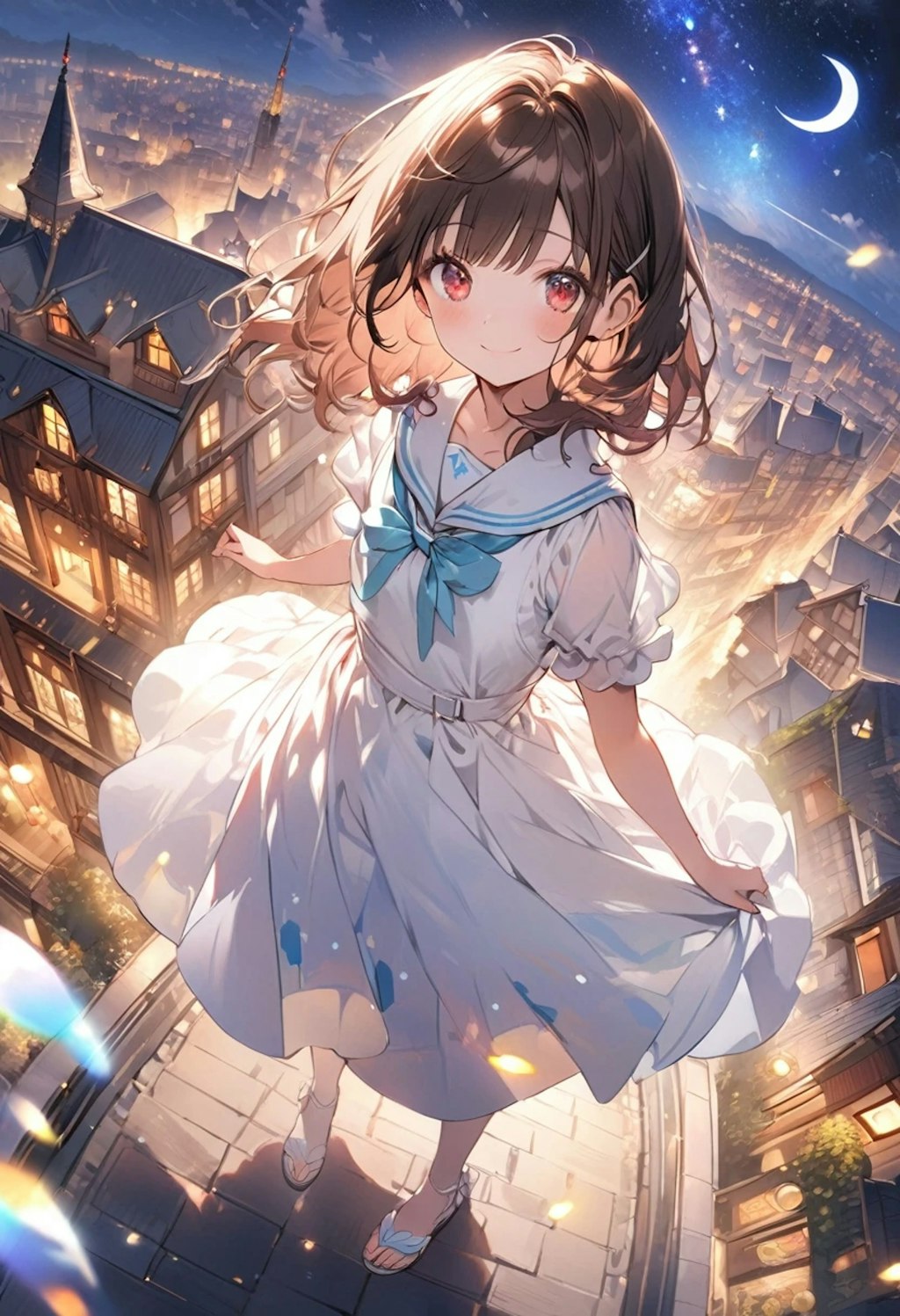 この街並み、めっちゃ絵になる！雑誌の表紙みたい！This cityscape is so picturesque! It looks like a magazine cover!