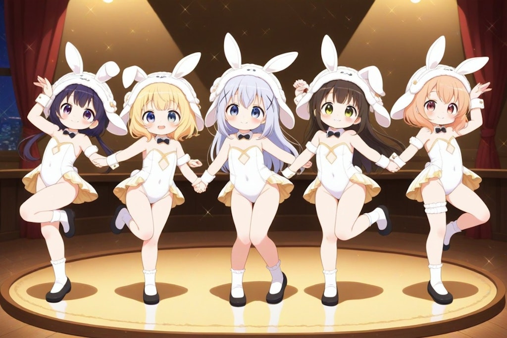 夜のラビットハウス(*´ω｀*)