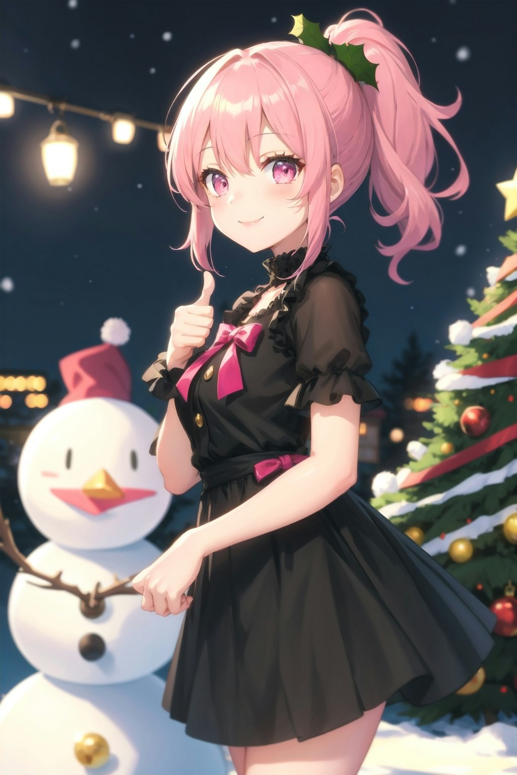 Xmasピンクポニテちゃん♡