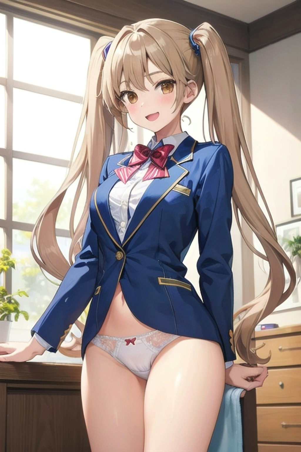 Twintails school girl